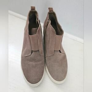 Steve Madden‎ Wavery Womens tan and cream Wedge shoes size 10 zippered closure